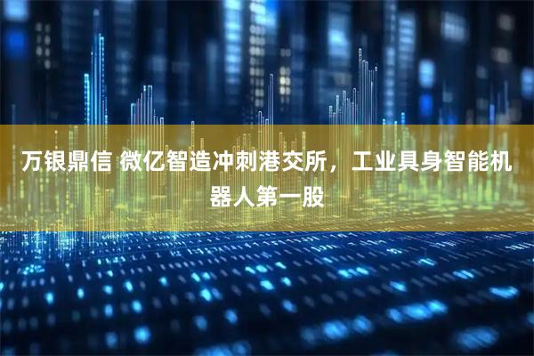 万银鼎信 微亿智造冲刺港交所，工业具身智能机器人第一股